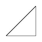 斜線の太い三角形